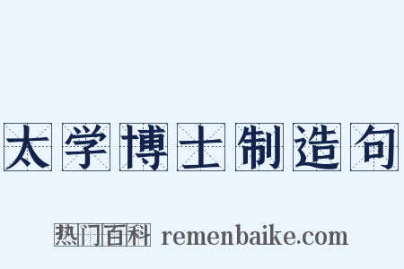 太学博士制造句是什么意思的图片